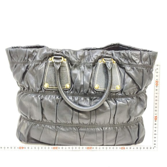 Prada Hand Bag Black Leather - Picture 2 of 9